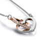 Interlocking Hearts Stainless Steel Necklace Zein