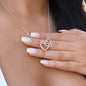 Interlocking Hearts Stainless Steel Necklace Zein