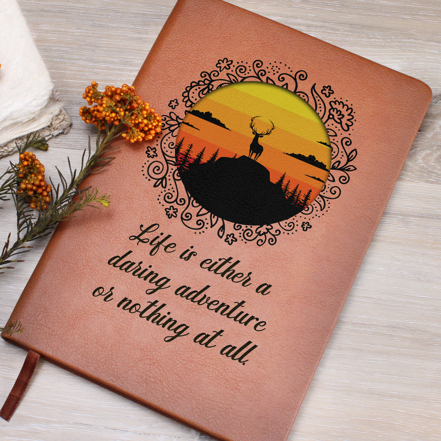 Graphic Leather Journal Zein