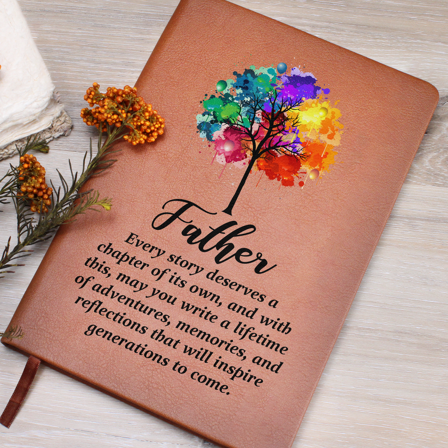 Graphic Leather Journal- You are the sunshine of my life Zein