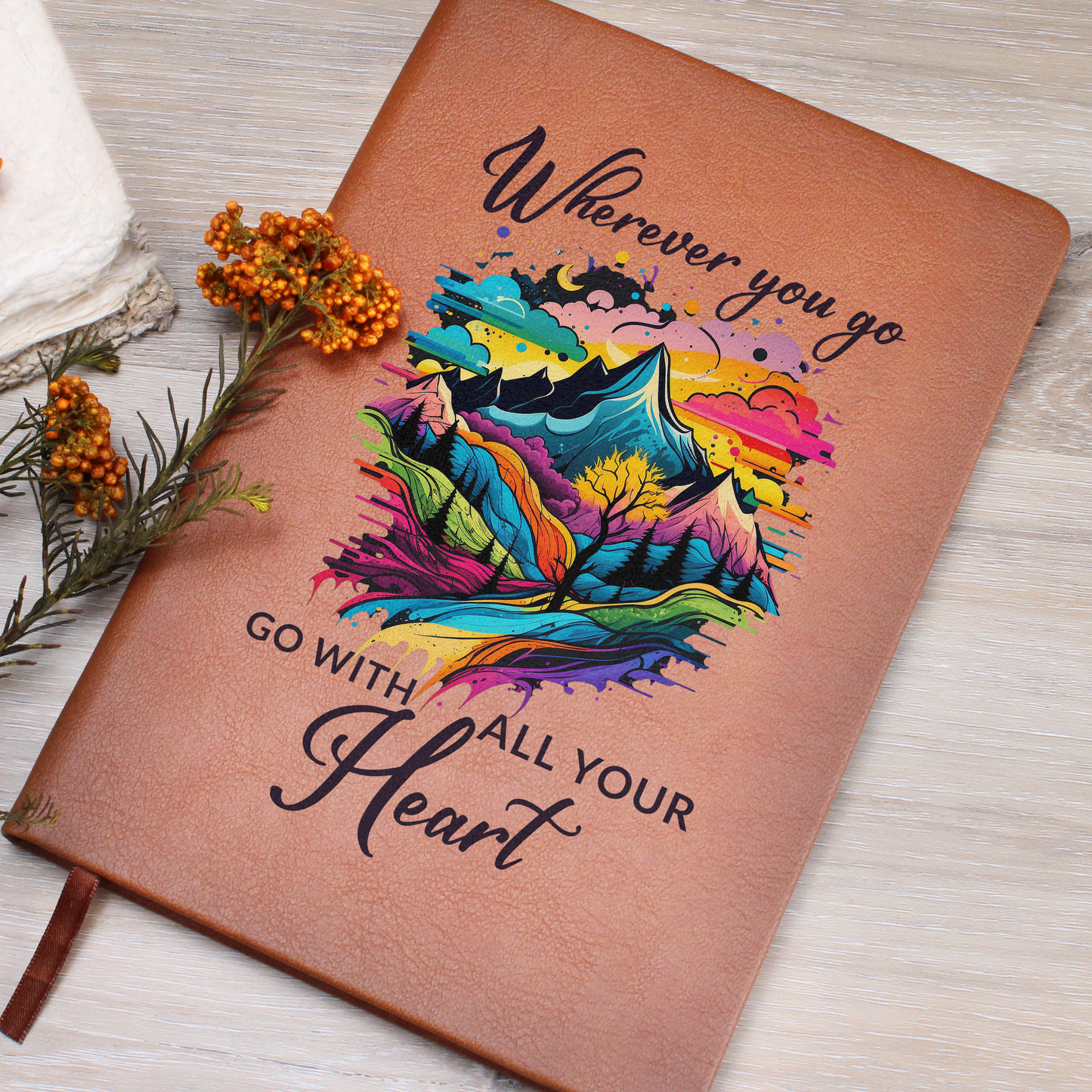 Graphic Leather Journal Zein