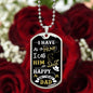 Graphic Dog Tag Necklace- I have a hero I call him Dad Zein