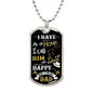Graphic Dog Tag Necklace- I have a hero I call him Dad Zein
