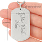 Graphic Dog Tag Necklace- I have a hero I call him Dad Zein