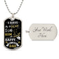 Graphic Dog Tag Necklace- I have a hero I call him Dad Zein