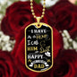Graphic Dog Tag Necklace- I have a hero I call him Dad Zein