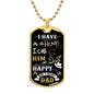 Graphic Dog Tag Necklace- I have a hero I call him Dad Zein