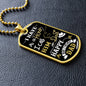 Graphic Dog Tag Necklace- I have a hero I call him Dad Zein