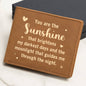 Graphic Leather Wallet- You are the sunshine that brightens my darkest days ShineOn Fulfillment