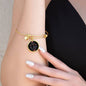 Circle Stainless Steel Bangle-Not always eye to ey but always heart to heart Zein