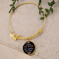 Circle Stainless Steel Bangle-Not always eye to ey but always heart to heart Zein