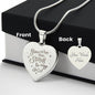 Engraved Heart Necklace - YOU ARE THE STARS TO MY SKY ShineOn Fulfillment