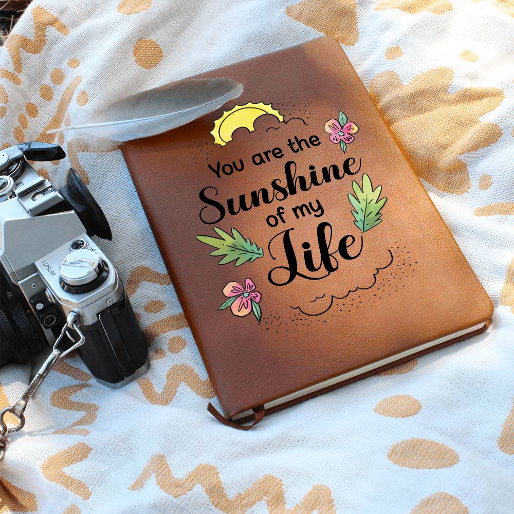 Graphic Leather Journal- You are the sunshine of my life ShineOn Fulfillment