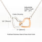 Interlocking Hearts Stainless Steel Necklace ShineOn Fulfillment