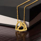 Interlocking Hearts Stainless Steel Necklace ShineOn Fulfillment