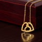 Interlocking Hearts Stainless Steel Necklace Zein