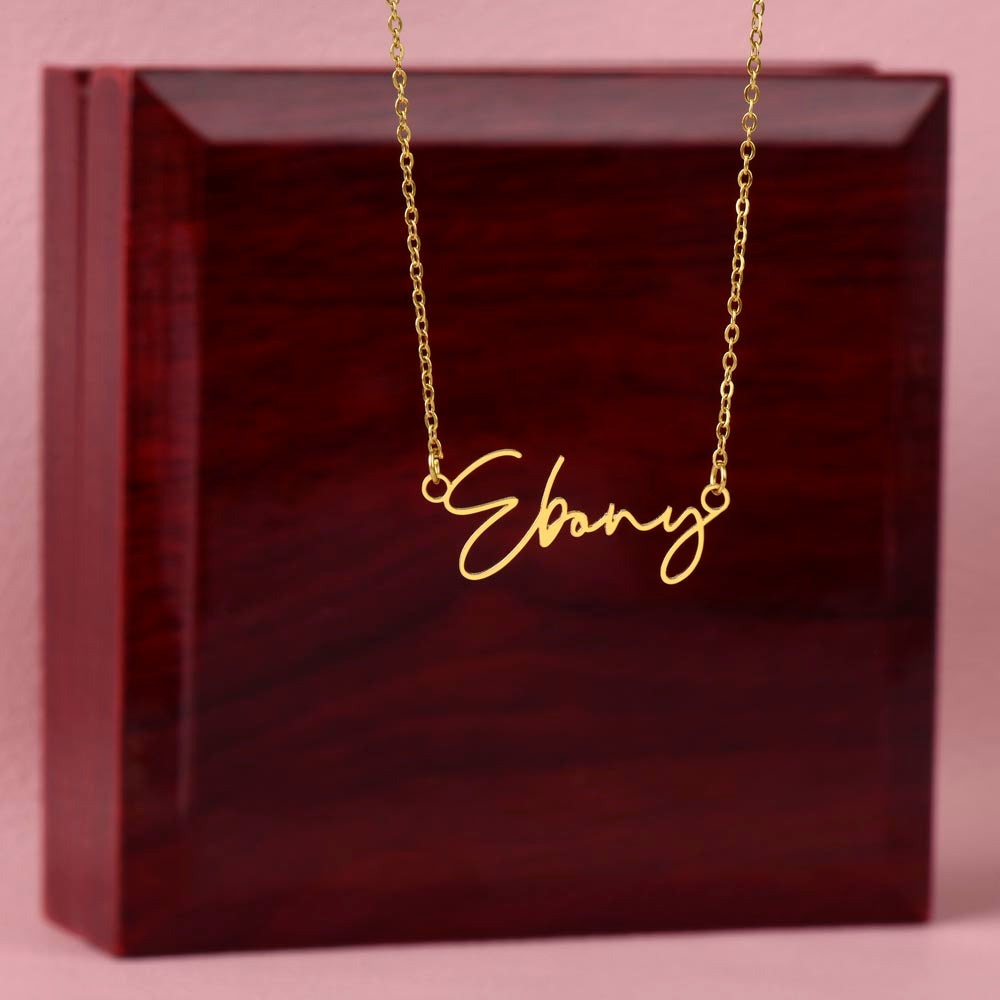 Signature Name Stainless Steel Necklace (No Message Card) ShineOn Fulfillment