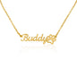 Paw Print Name Necklace Zein