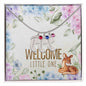 Engraved Baby Feet with Birthstones Zein