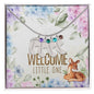 Engraved Baby Feet with Birthstones Zein
