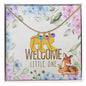 Engraved Baby Feet with Birthstones Zein