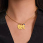 Engraved Baby Feet with Birthstones Zein