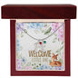 Engraved Baby Feet with Birthstones Zein