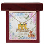 Engraved Baby Feet with Birthstones Zein