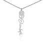 Personalised Flower Name Necklace ShineOn Fulfillment