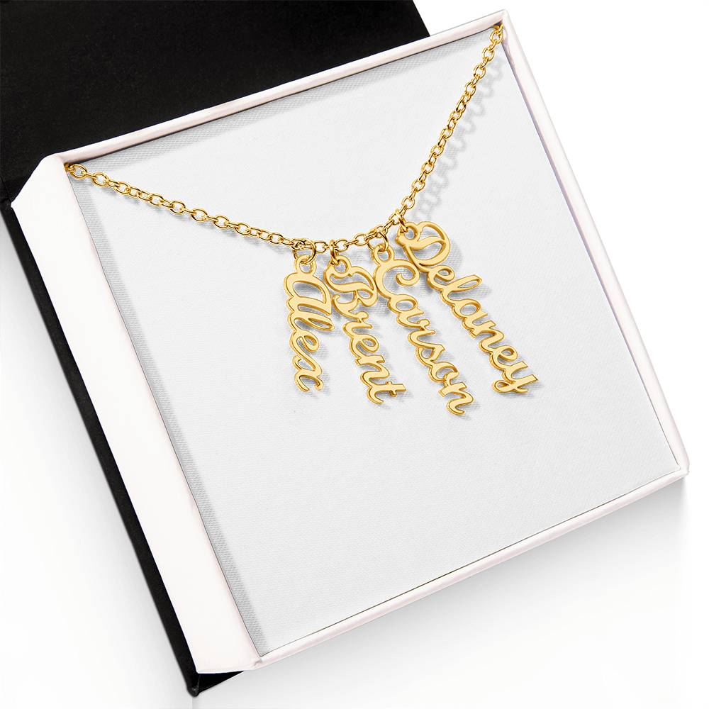 Personalised Multi Vertical Name Necklace Zein