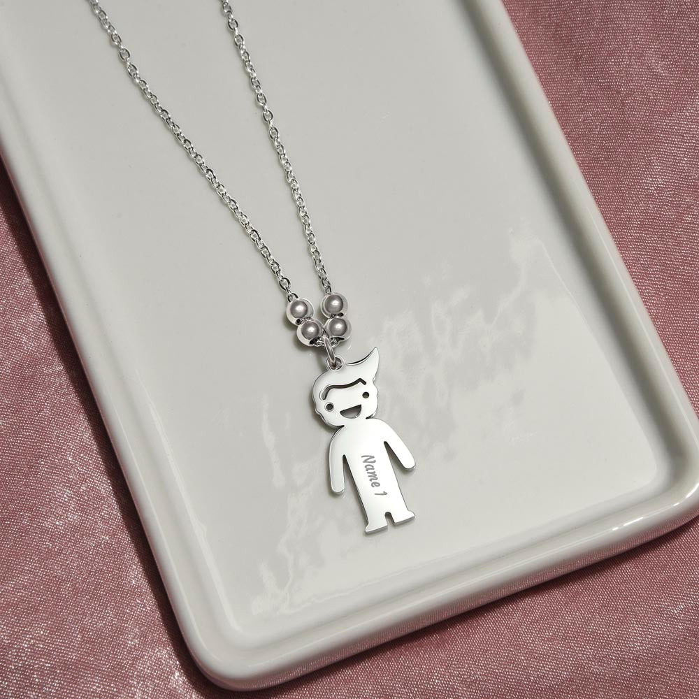Engraved Kids Charm Necklace Zein