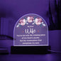 Acrylic Dome Plaque- To my dear wife Zein