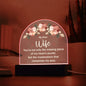 Acrylic Dome Plaque- To my dear wife Zein
