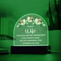 Acrylic Dome Plaque- To my dear wife Zein