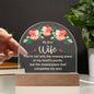 Acrylic Dome Plaque- To my dear wife Zein