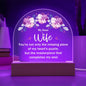 Acrylic Dome Plaque- To my dear wife ShineOn Fulfillment