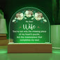 Acrylic Dome Plaque- To my dear wife Zein