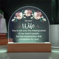 Acrylic Dome Plaque- To my dear wife Zein
