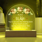 Acrylic Dome Plaque- To my dear wife Zein