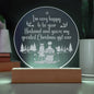 Engraved Acrylic Circle Plaque- I'm very happy to be your husband and you are my greatest Christmas Girl ever ShineOn Fulfillment