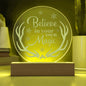 Engraved Acrylic Circle Plaque- Believe in your own magic ShineOn Fulfillment