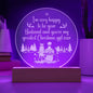 Engraved Acrylic Circle Plaque- I'm very happy to be your husband and you are my greatest Christmas Girl ever ShineOn Fulfillment
