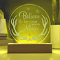 Engraved Acrylic Circle Plaque- Believe in your own magic ShineOn Fulfillment