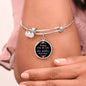 Circle Stainless Steel Bangle-Not always eye to ey but always heart to heart ShineOn Fulfillment