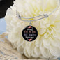 Circle Stainless Steel Bangle-Not always eye to ey but always heart to heart Zein