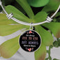 Circle Stainless Steel Bangle-Not always eye to ey but always heart to heart Zein