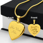 Engraved Heart Necklace - YOU ARE THE STARS TO MY SKY ShineOn Fulfillment