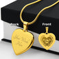 Engraved Heart Necklace - THE BEST KIND OF MOM RAISES A FIREFIGHTER Zein
