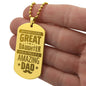 Engraved Dog Tag Stainless Steel Necklace ShineOn Fulfillment