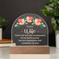 Acrylic Dome Plaque- To my dear wife Zein